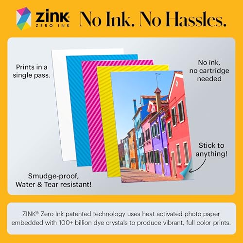 Kodak Smile+ 2-in-1 Digital Instant Print Camera & Photo Printer Gift Bundle + Case + Zink 2x3 Sticky Back Photo Paper 20pk + Album + Sticker Sets + Sticker Frames + Hanging Frames + Markers - Pink