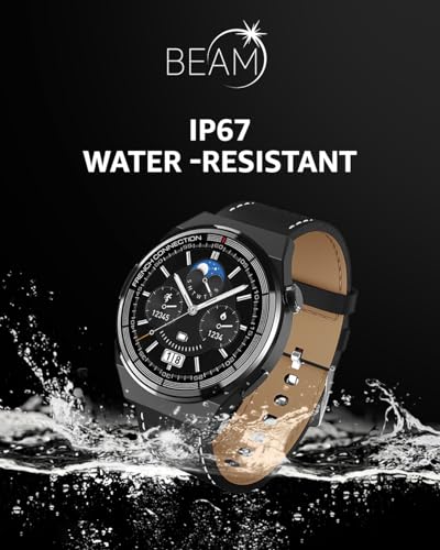 French Connection Beam Smart Watch with its 1.39” Full-Touch Screen and 360 * 360 Resolution Round Display with 3 Straps FCSW05-2