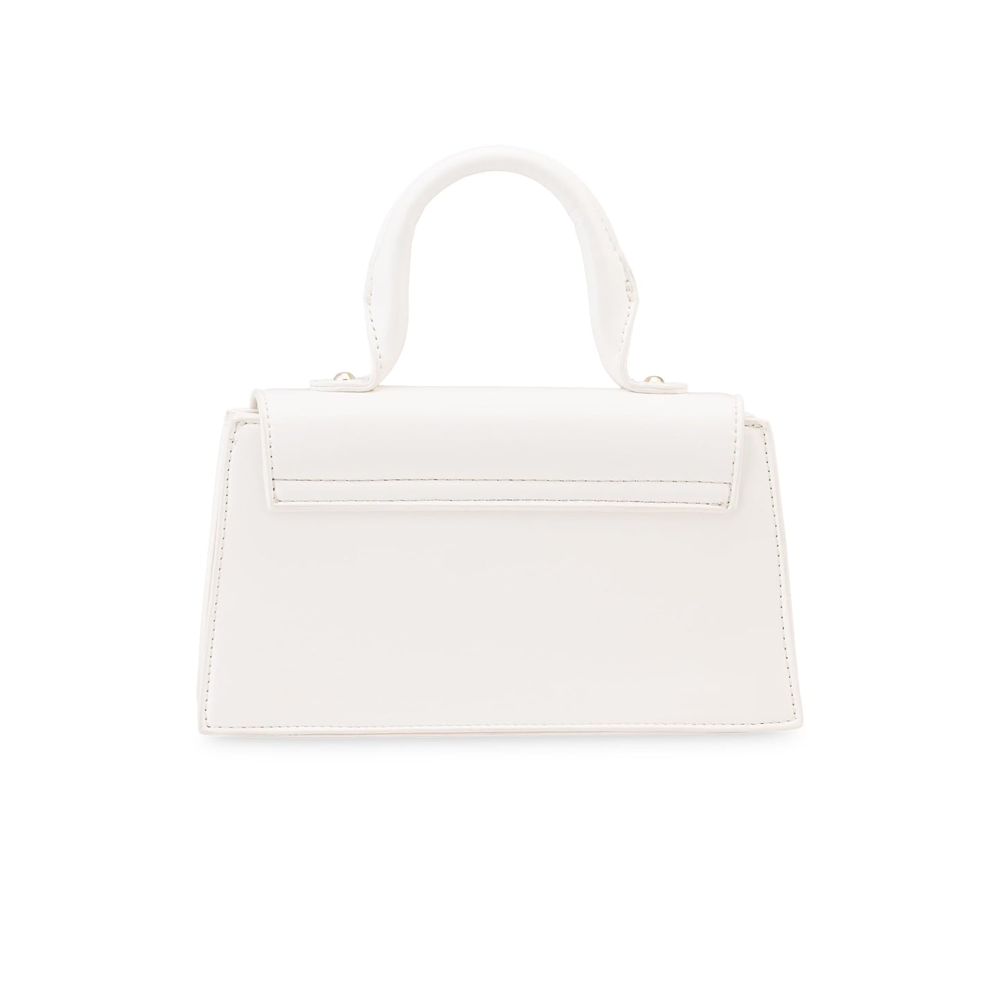 Fastrack Lil’Spark Sling | White Faux-Leather Women’s Handbag | Sling with Fixed Handle & Detachable Strap for Casual & Party Carry