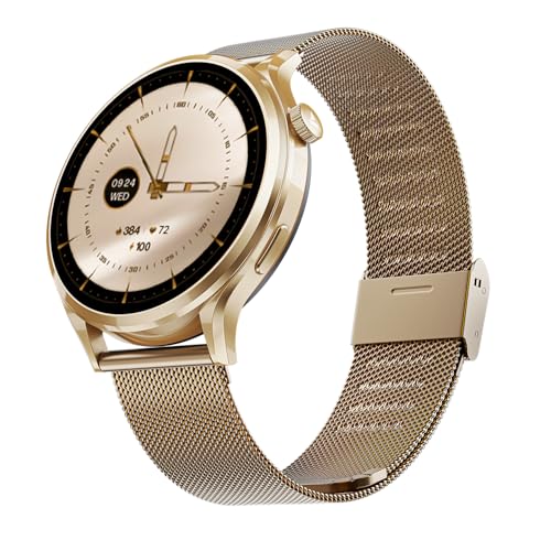 boAt Lunar Discovery Pro, 1.39" Display, Premium Metal Build, Round Dial, Emergency SOS, Functional Crown, Multiple Sports Modes, HR,SpO2 & Sleep Tracking, Smart Watch for Men & Women (Rose Gold)