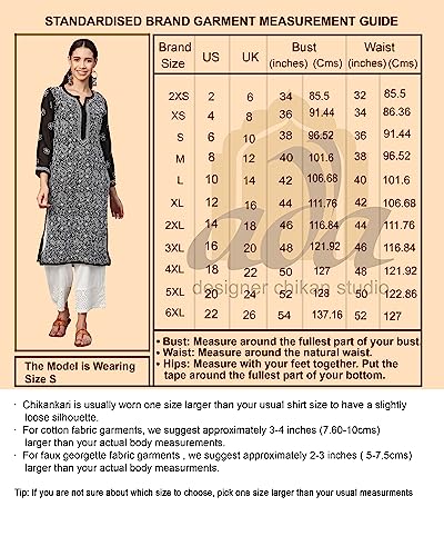 Ada Hand Embroidered Lucknow Chikankari Women's Straight Cotton Kurta Kurti Tunic A411415 (4XL, Rama Green)