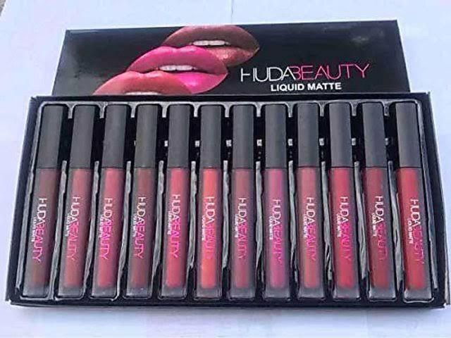 Huda Beauty matte Finishing Lipstick ( Pack of 12 )