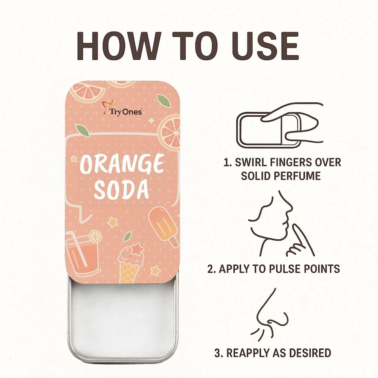 Orange Soda Solid Perfume 20 gm Pack of 2