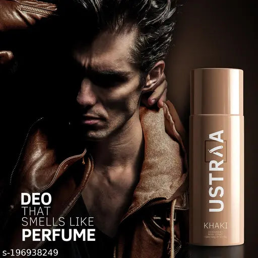 Ustraa KHAKI Deodorant Body Spray - 150 ml - Pack of 3