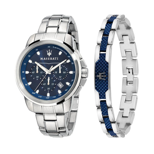 Maserati Successo Chronograph|Date Analog Blue Dial Colormen Watch- R8851121016