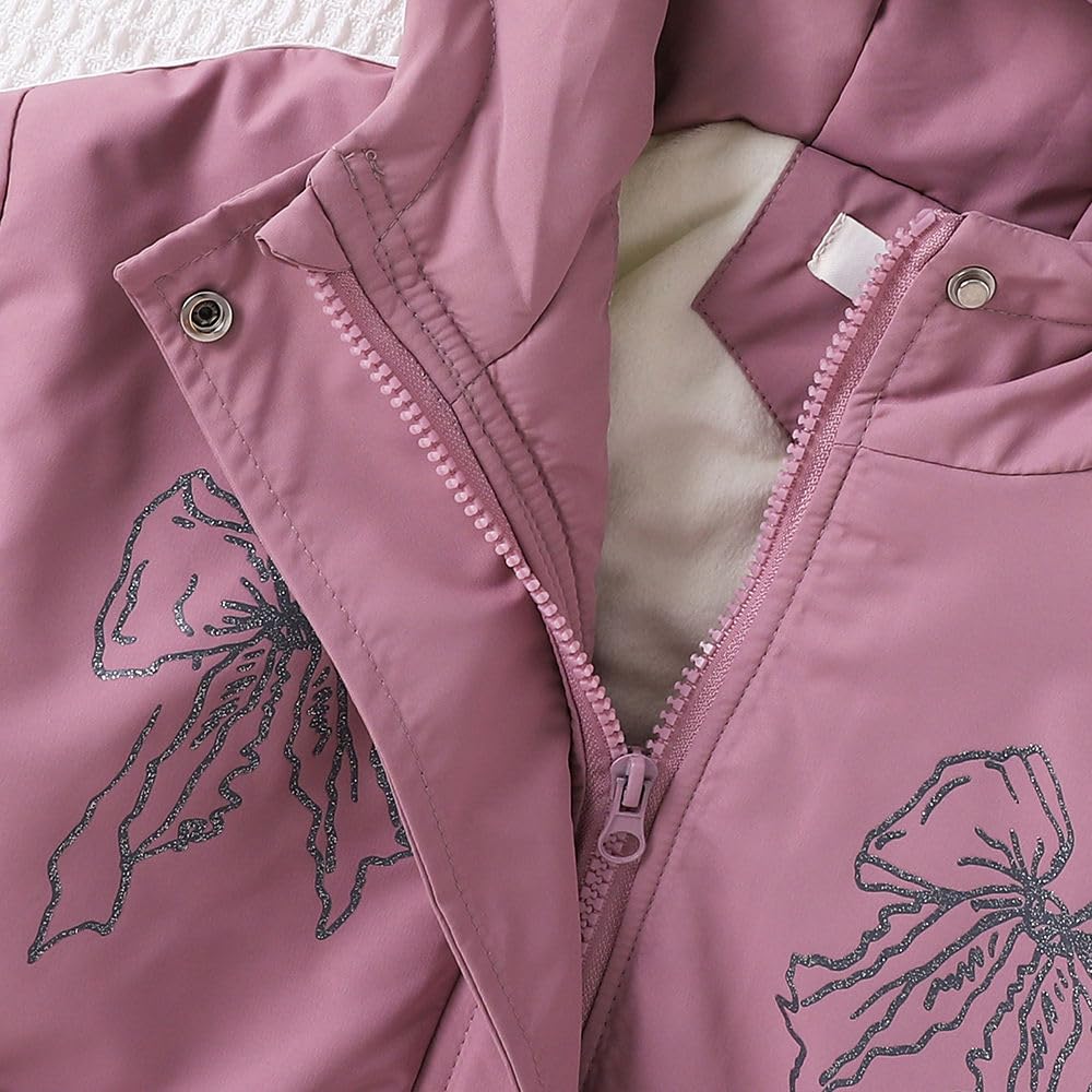 Hopscotch Girls Polyester Waist Length Jackets in Purple Color For Ages (2-3 Years)