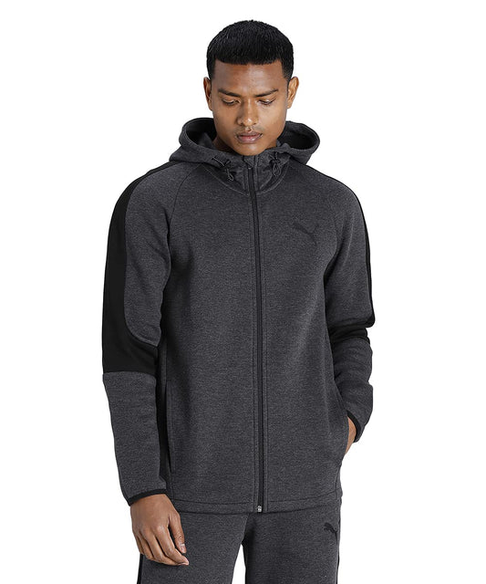 Puma Men's Cotton Hooded Neck Regular Fit Casual Sweatshirt (58581207_Grey_Large)