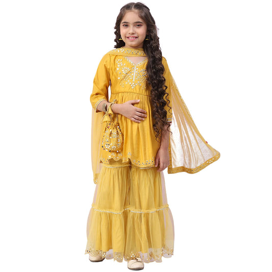 BIBA GIRL EMBROIDERY RELAXED KID(KW4802_MUSTARD YELLOW_11)