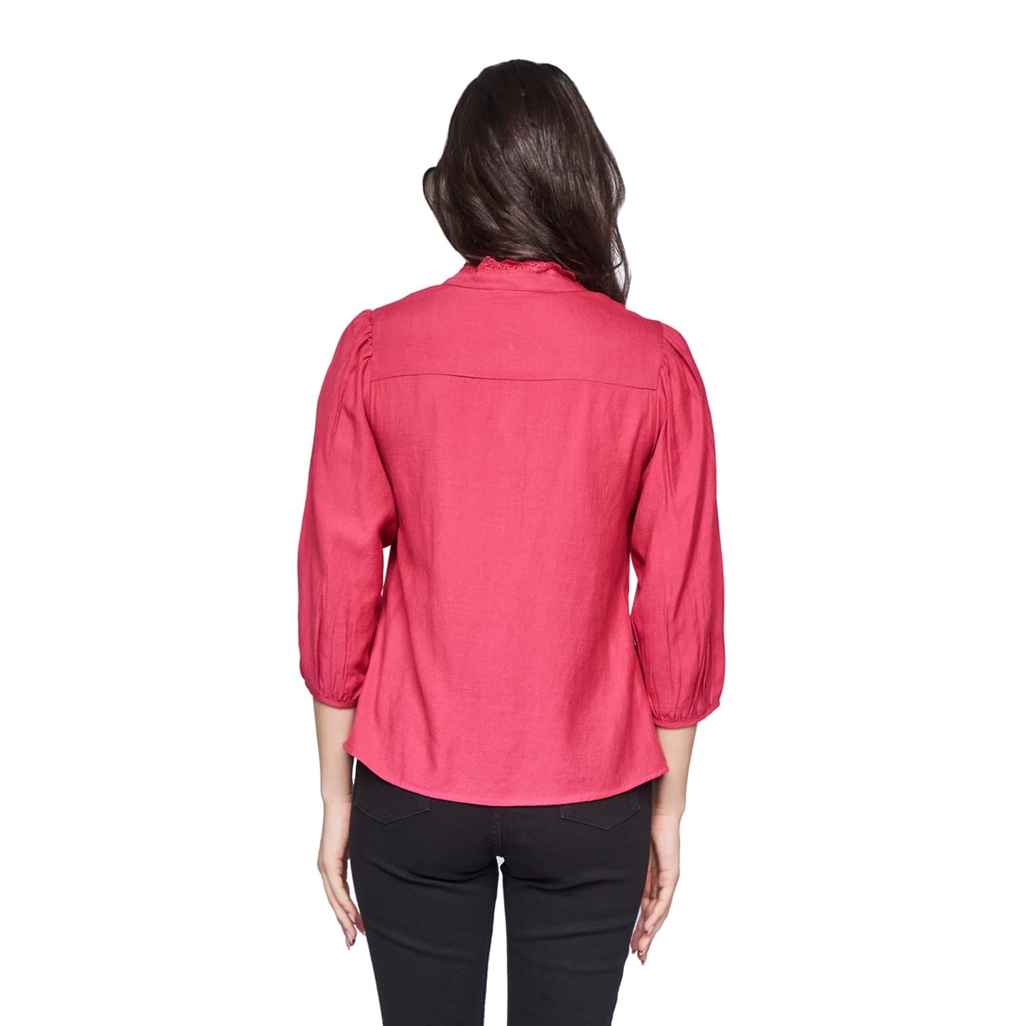 AND women's Regular Shirt (SS22AS100TTR_Cranberry 16)