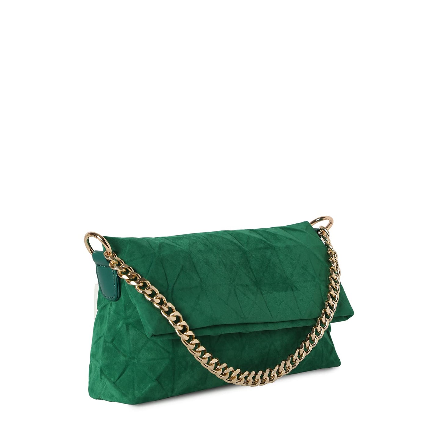 Haute Sauce Women green quilted sling bag (HSHB1227)