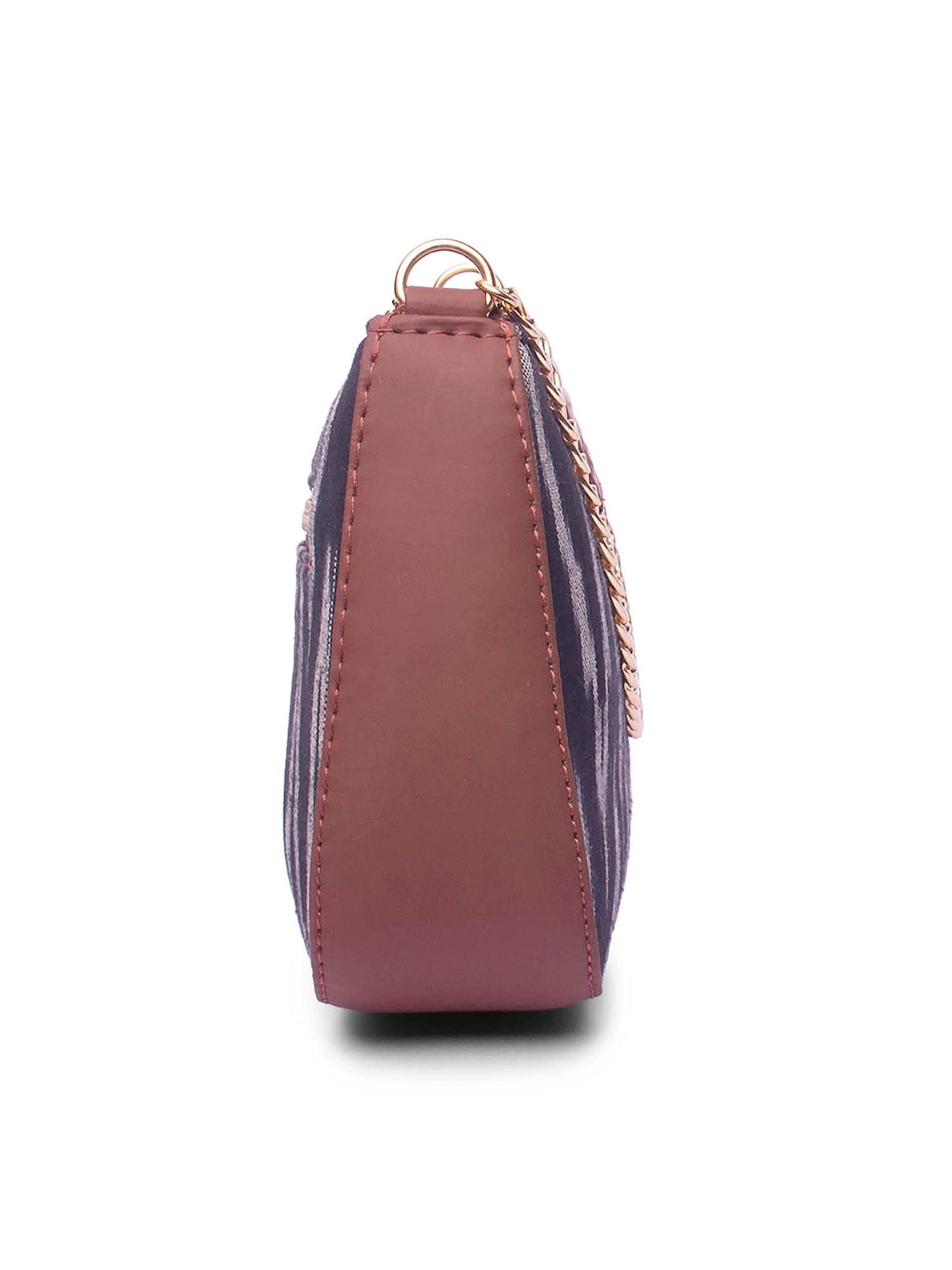 ZOUK Baguette Bag | Crossbody Bags for Women | Women's Handbags | Stylish Sling Bag for Woman | Vegan Leather Evening Bag | Travel & Office Use | Purse and Wallet | Ikat Wave Print