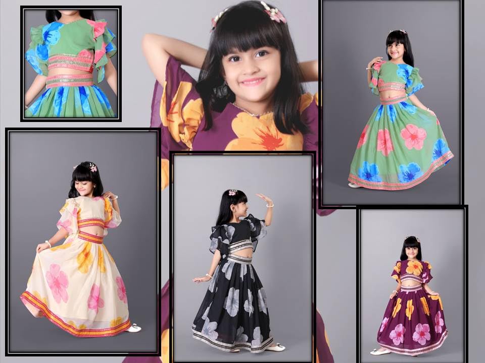 satyamfab Gorgeous Girl's Lehenga Choli - Thick Fox Georgette Print Fabric, Completely Stitched, Suitable for Weddings, Festivals