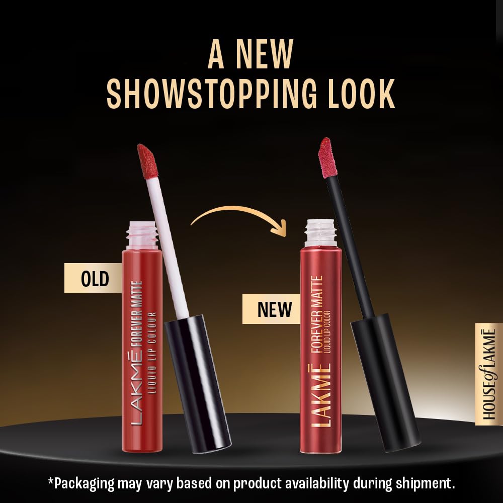 LAKMÉ Forever Matte Liquid Lip, 16Hr Lipstick, Lightweight & Transferproof - Nude Dream, 5.6Ml (Pack of 2)