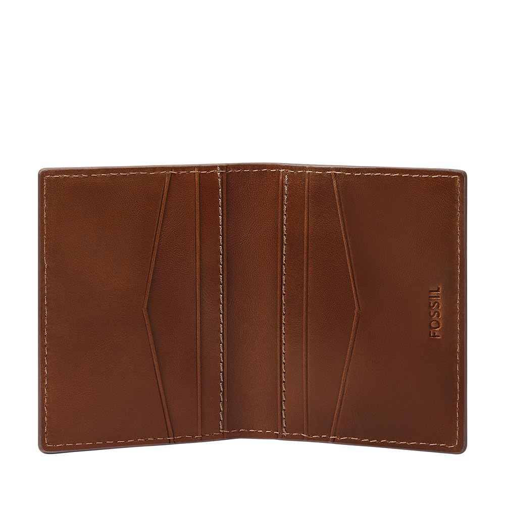 Fossil Men Leather Hayes Brown Wallet Ml4646200