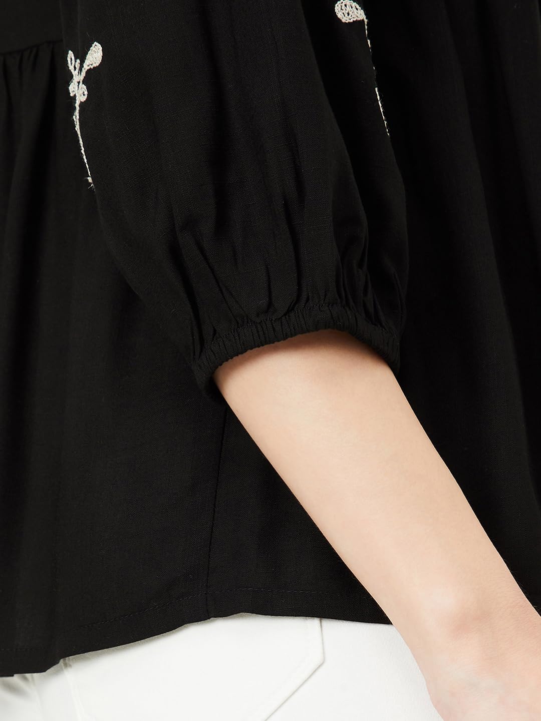 Max Women's Regular Fit Tunic (EMBSK42010BLACK_Black