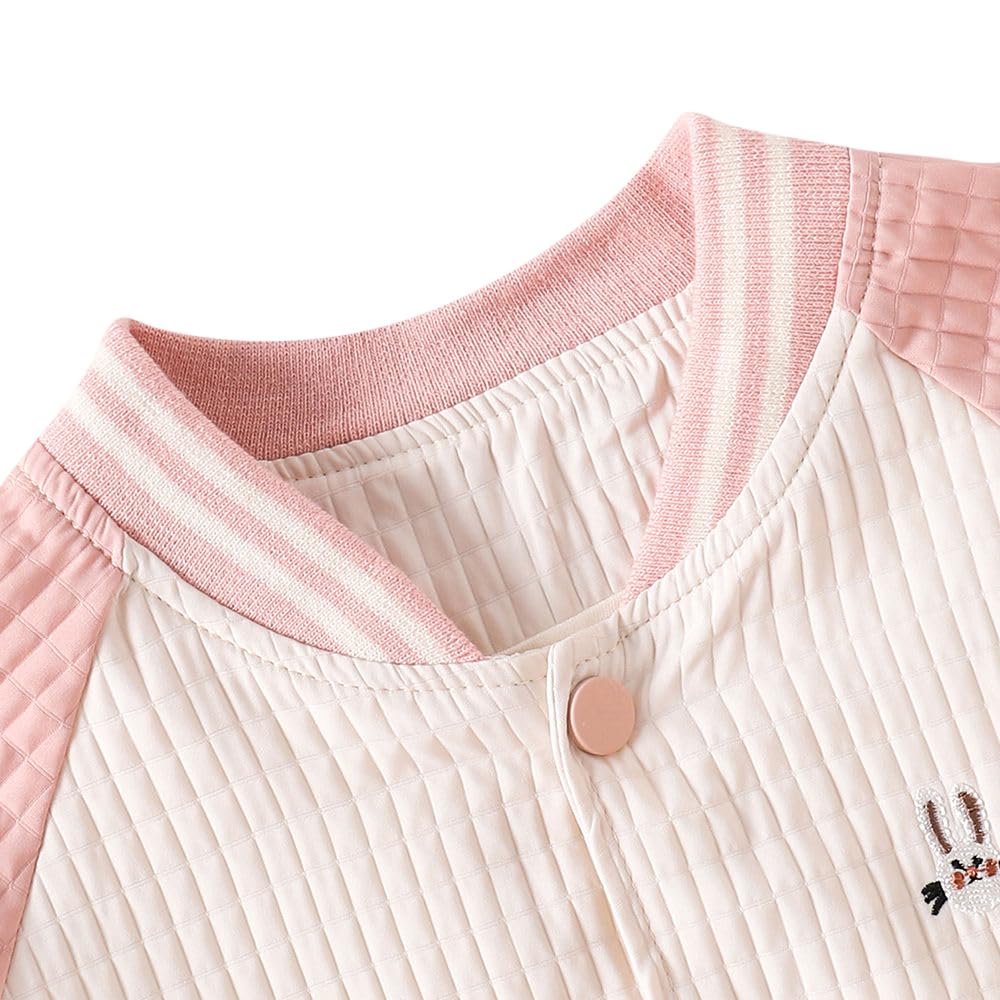 Hopscotch Girls Polyester Waist Length Jackets in White Color For Ages 3-4 Years