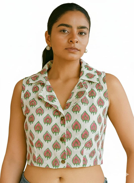 Kalbelia Shubha Vest for Women | Handmade Rajasthani Embroidered Mirror Work Waistcoat | Bohemian Ethnic Jacket | Festival & Folk Dancewear Top (varient-6, Small)