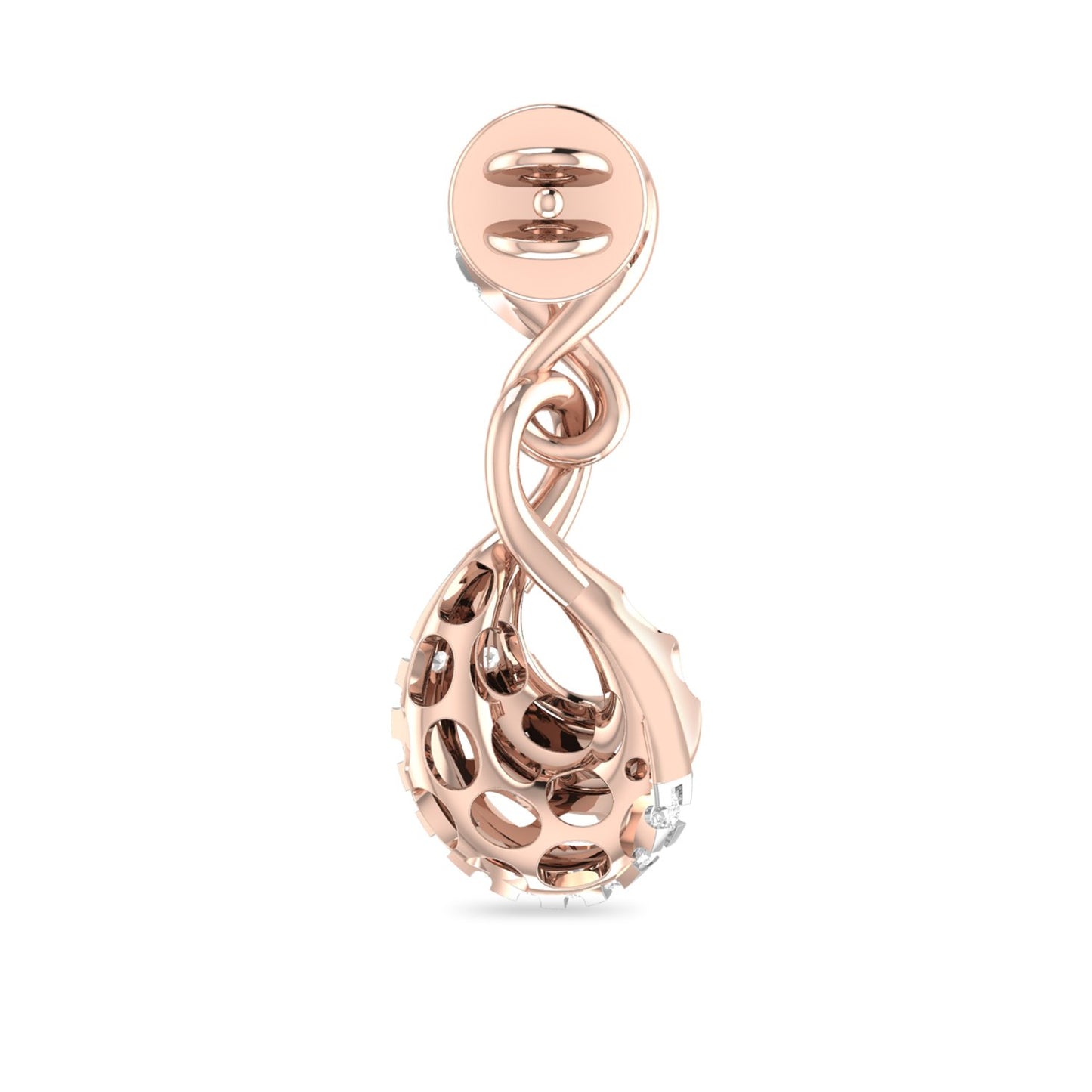 PC Jeweller The Bradshaw 18KT Rose Gold and Diamond Stud Earrings for Women