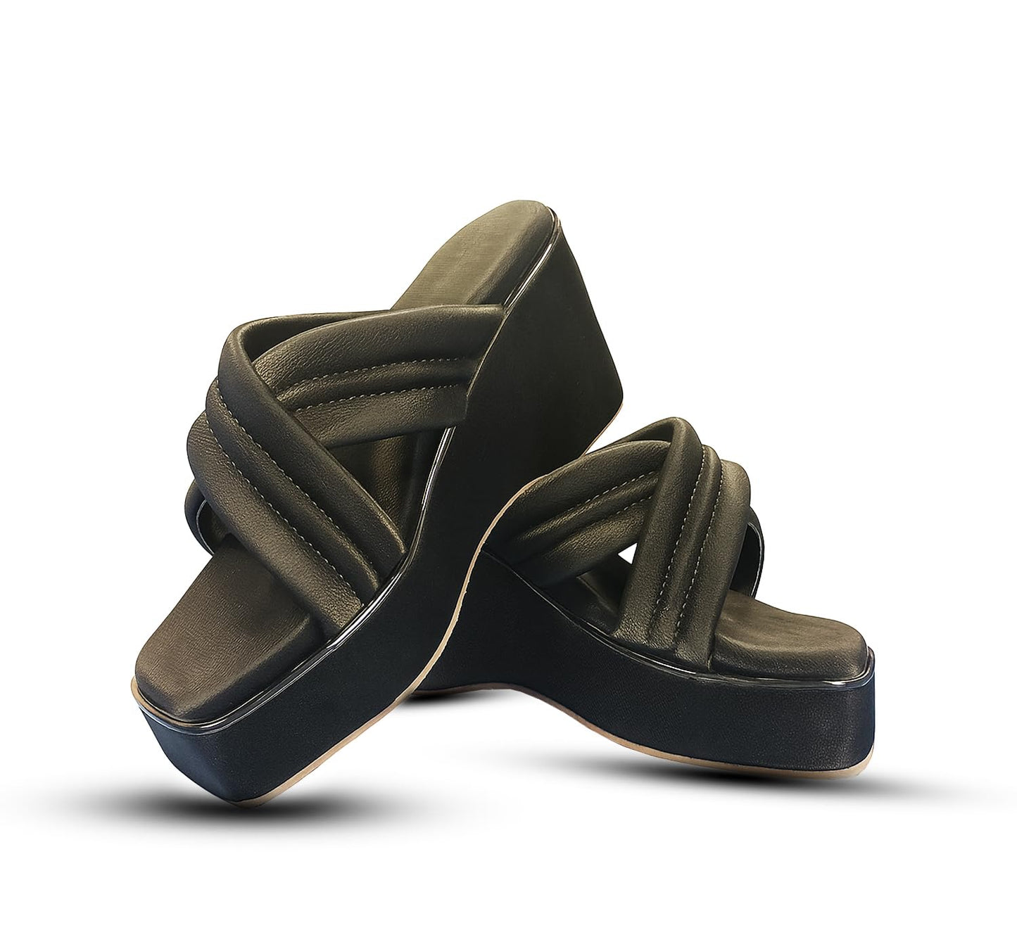 Digni Women Wedges Heel Black Sandal