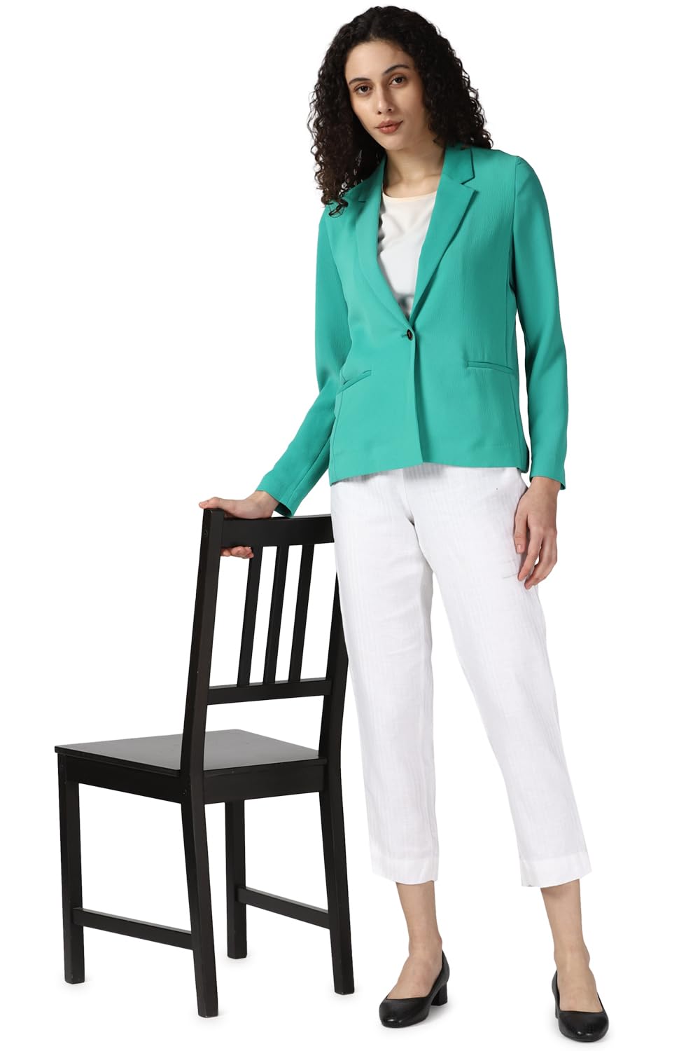 Van Heusen Women's Blazer (VWBZFRGB999137_Green