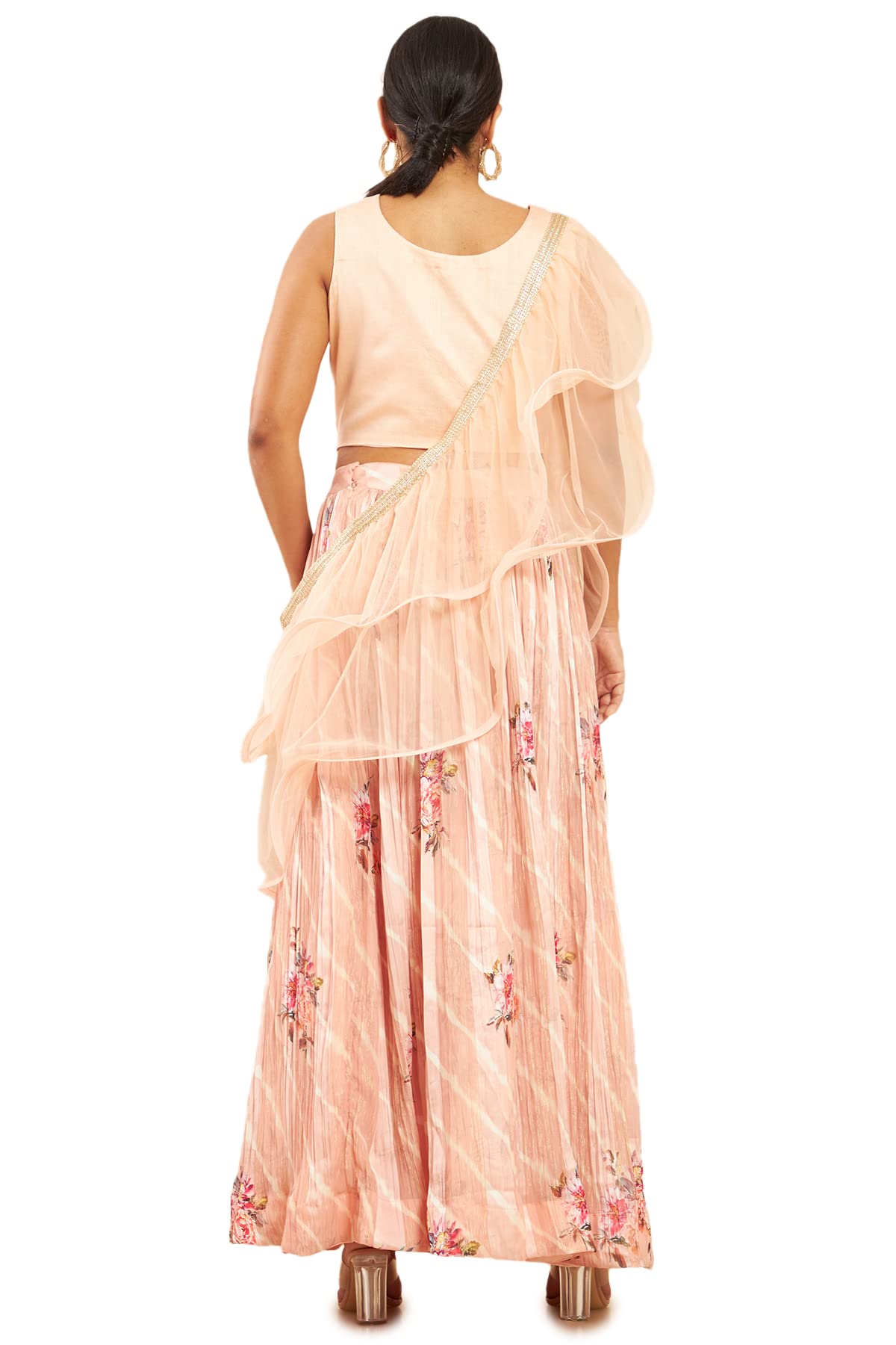 Soch Women Pink Geometric Ghagra Choli