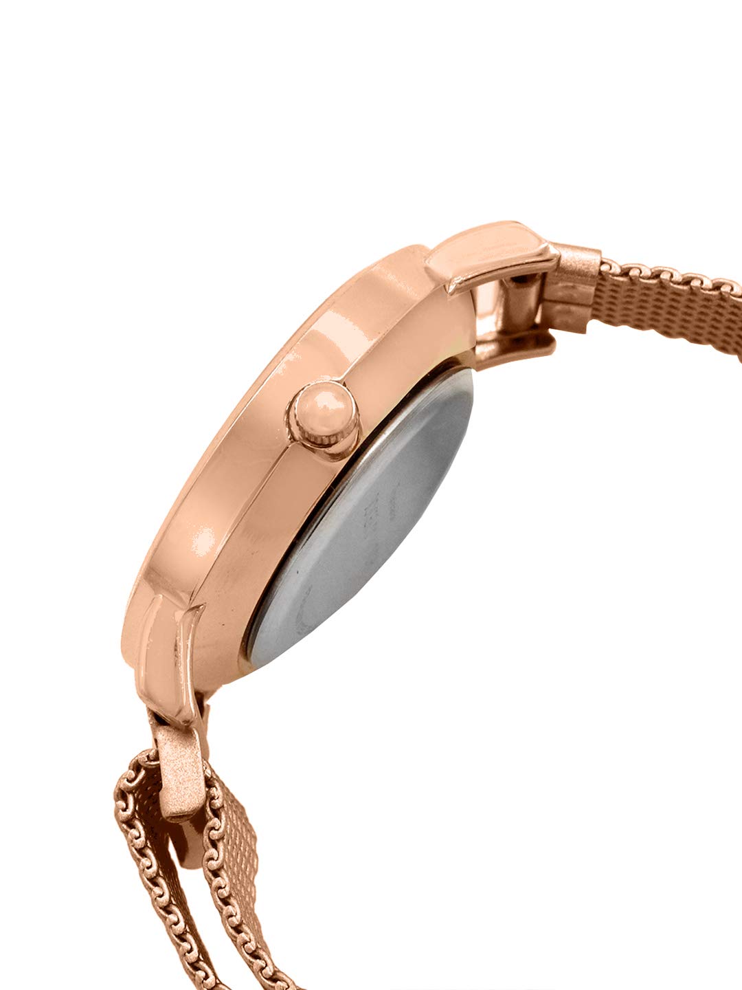 Joker & Witch Women Lexi 30mm White Dial 12mm Rose Gold Steel Mesh Watch