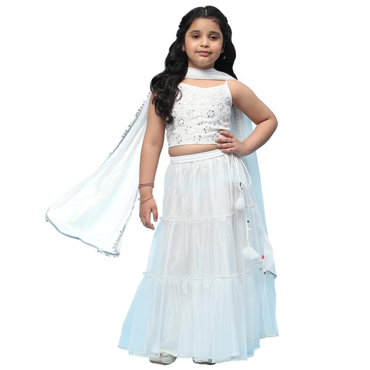BIBA Girls SOLID STRAIGHT KID(KWSHEESH MAHAL5965_WHITE_9)
