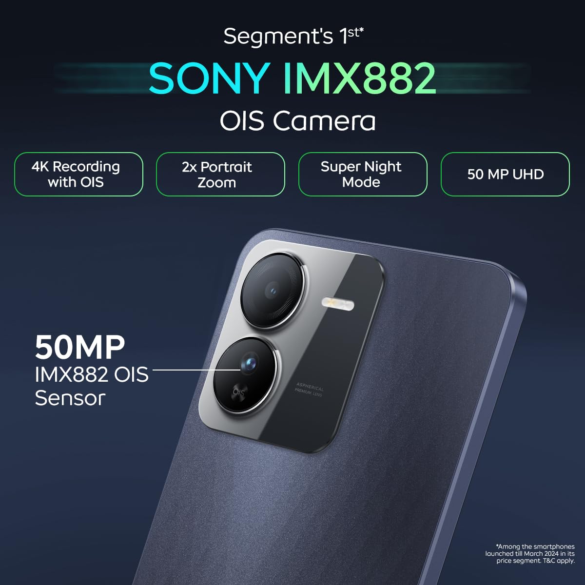 iQOO Z9 5G (Graphene Blue, 8GB RAM, 256GB Storage) | Dimensity 7200 5G Processor | Sony IMX882 OIS Camera | 120Hz AMOLED with 1800 nits Local Peak Brightness | 44W Charger in The Box