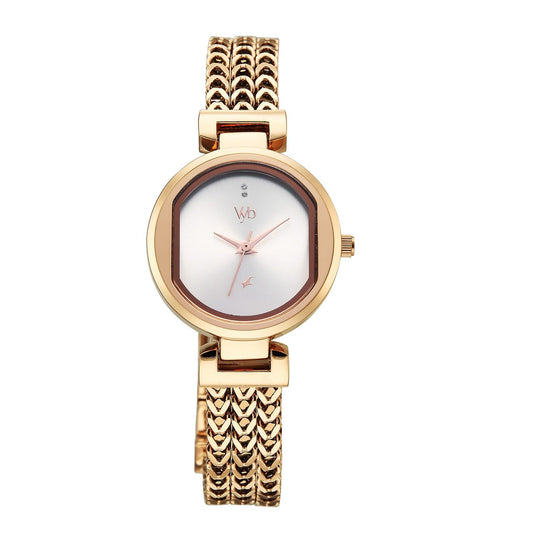 Fastrack Vyb 6.0 Seeker Quartz Silver Round Dial Women's Watch | Stainless Steel Strap Material | Watches for Women Analog | Girl's Analog Watches - FV60085WM01