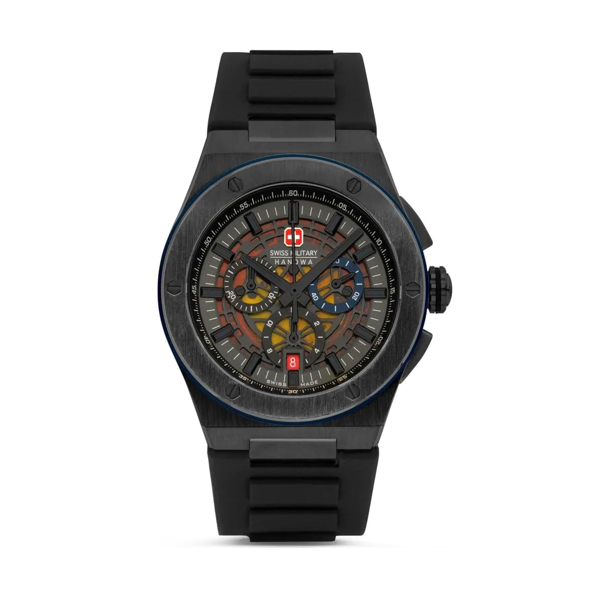 Swiss Military by Chrono Silicone Hanowa Analog Grey Dial Men's Watch-Smwgo0000940