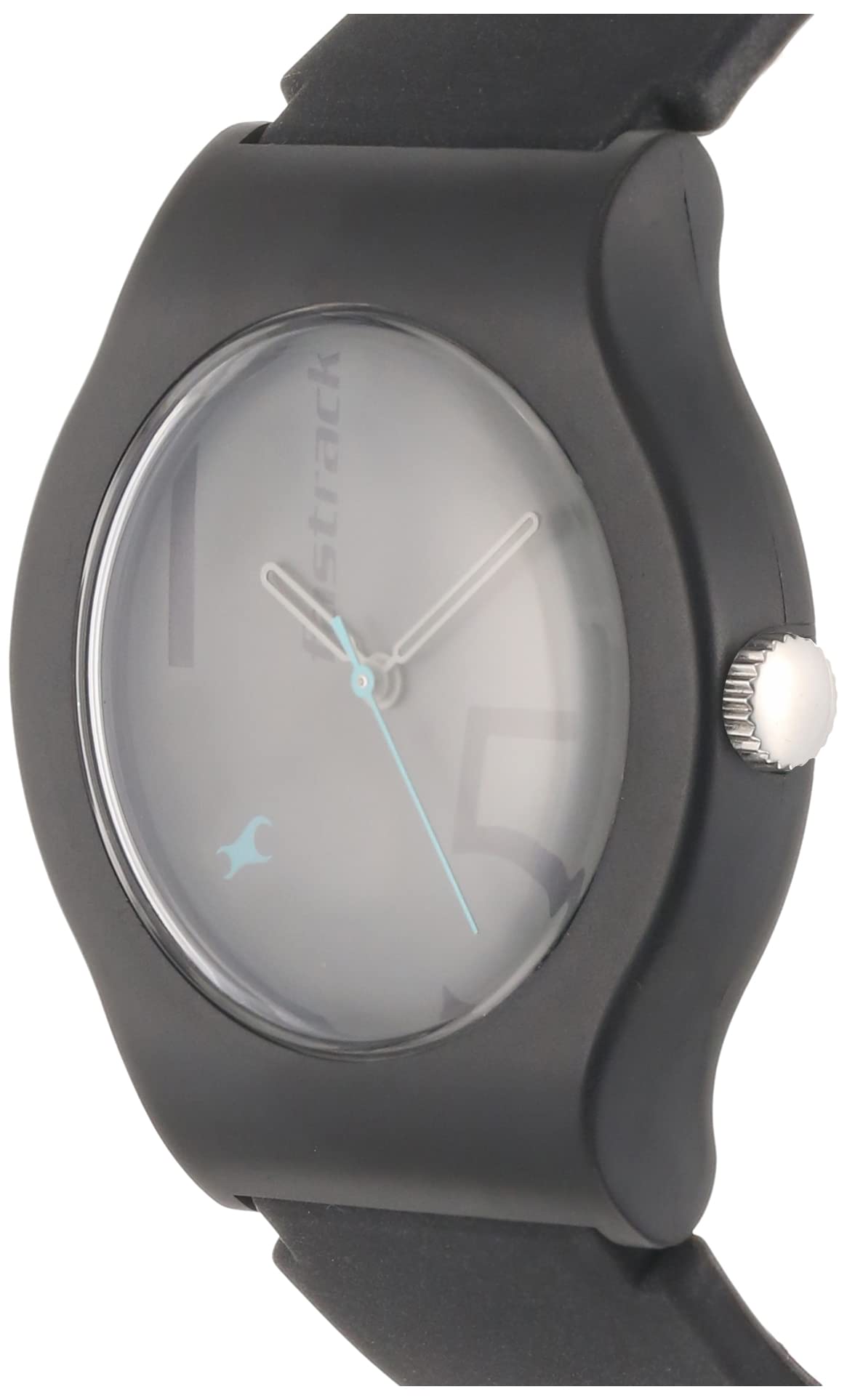 Fastrack Unisex Silicone Analog Black Dial Watch-9915Pp56, Band Color-Black