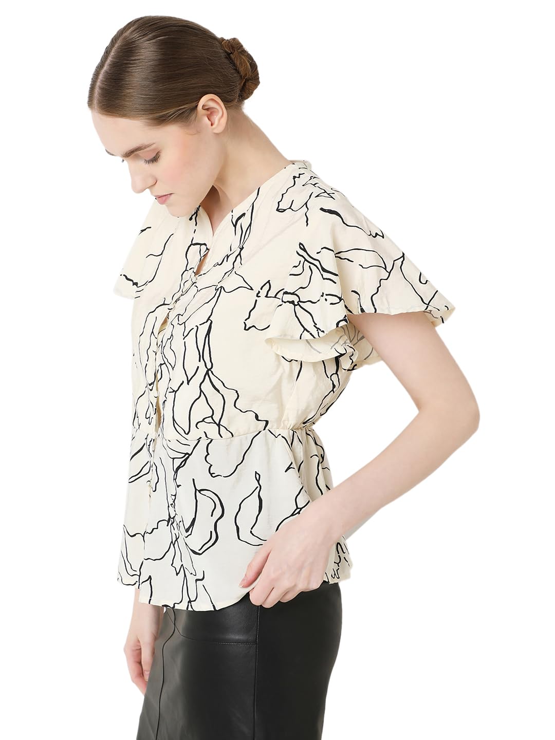 VERO MODA Women's Floral Relaxed Fit T-Shirt
