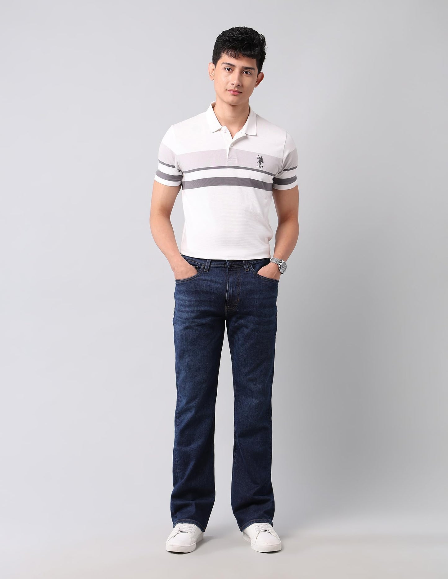 U.S. Polo Assn. Denim Co. Men's Connor Bootcut Blue Jeans