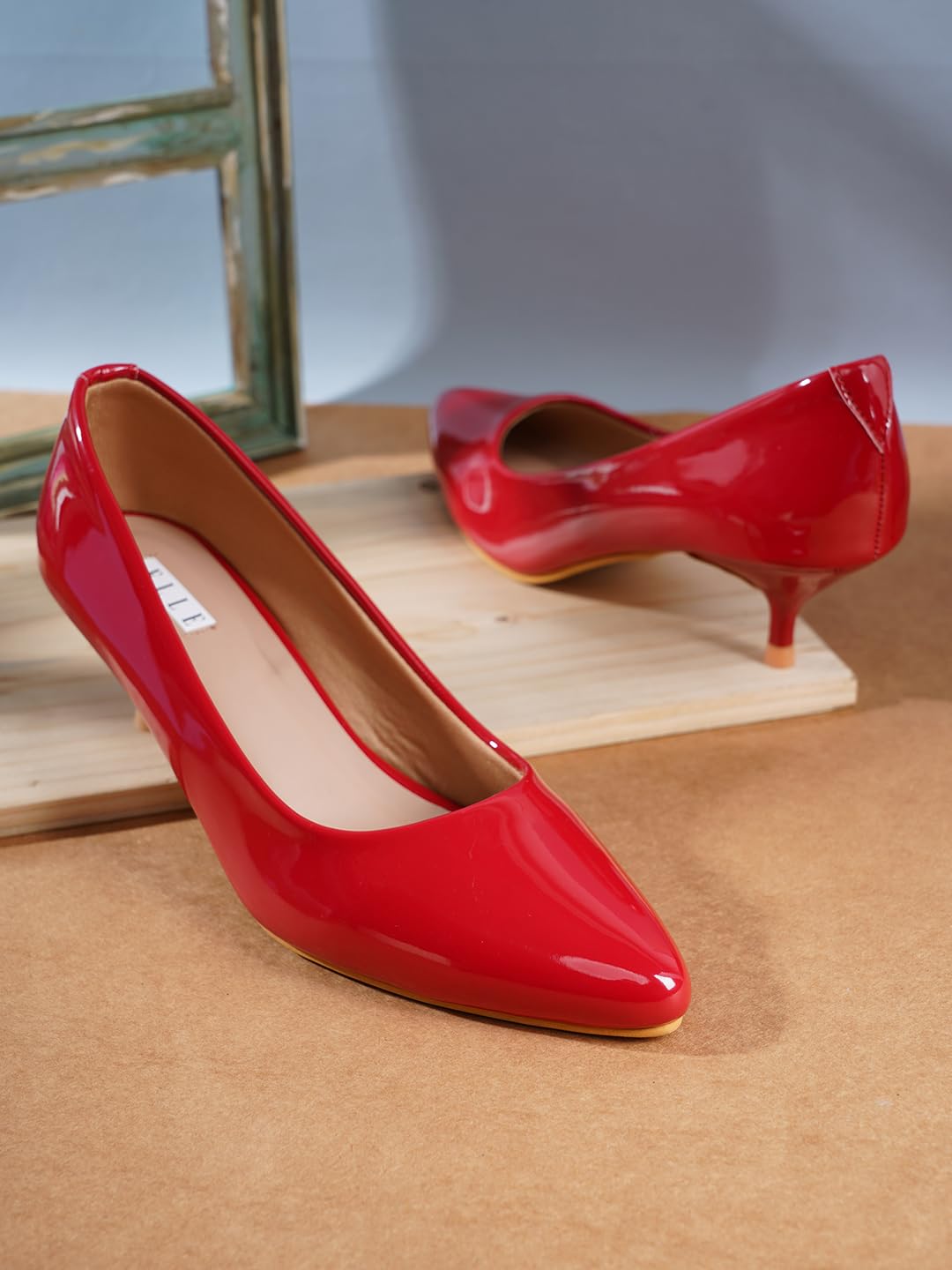 Elle Women Shoes, Red, UK-3