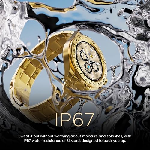 Fire-Boltt Blizzard Ultra 32.5mm (1.28) Premium Luxury Smartwatch with Jewel Studded Dial Smartwatch (Silver Colour) (Blizzard)