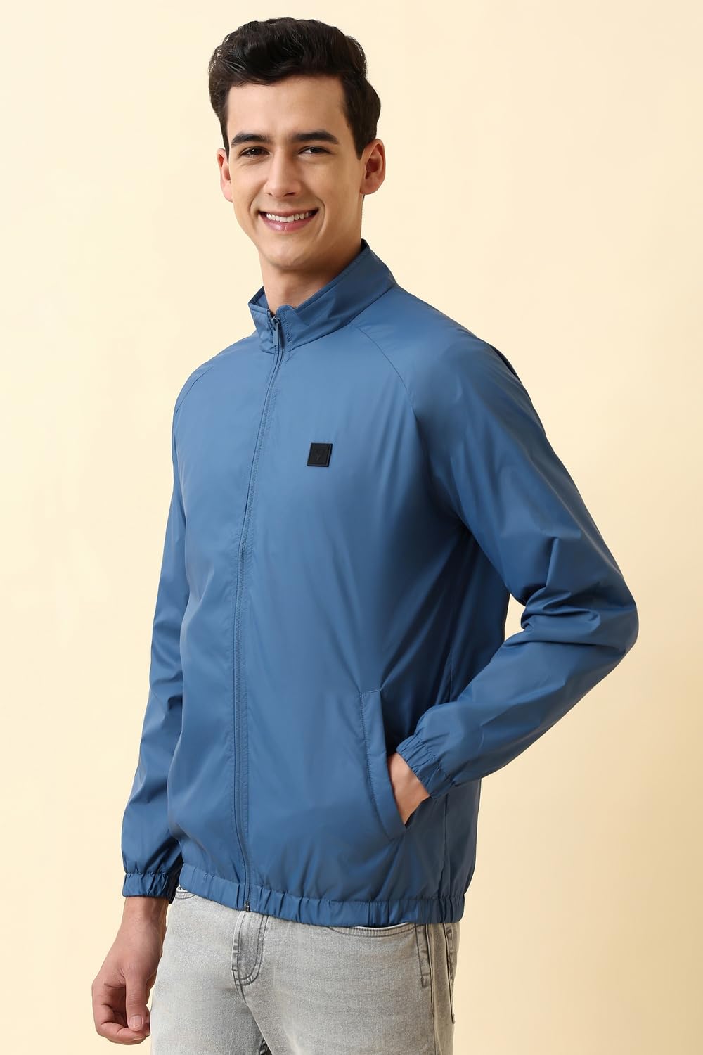 Allen Solly Mens Solid Windcheater Jacket without hood