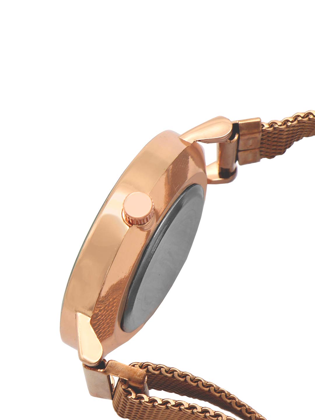 Joker & Witch Stainless Steel Dandelion Rosegold Analogue Watch Bracelet Stack For Women's