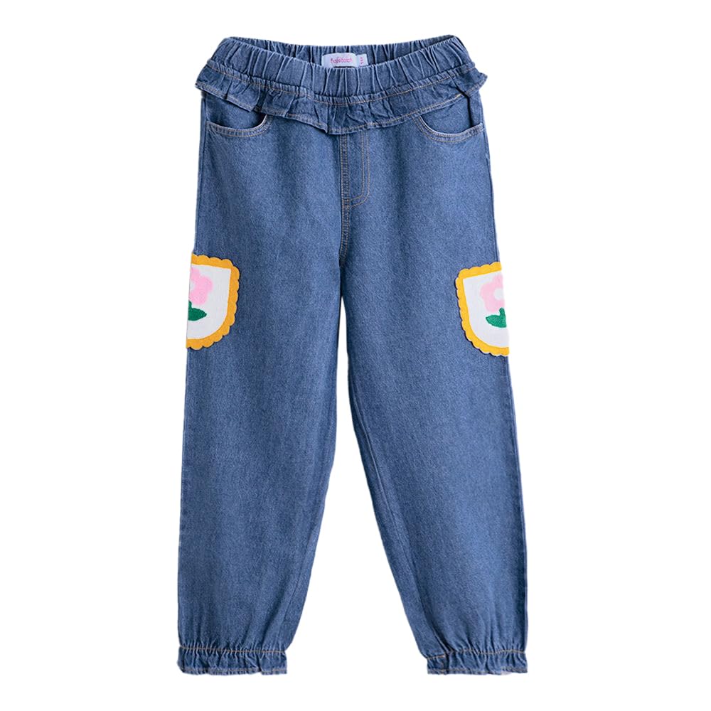 Hopscotch Girls Regular Fit Jeans in Navy Color For Ages (2-3 Years)