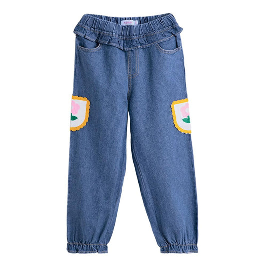 Hopscotch Girls Regular Fit Jeans in Navy Color For Ages (2-3 Years)