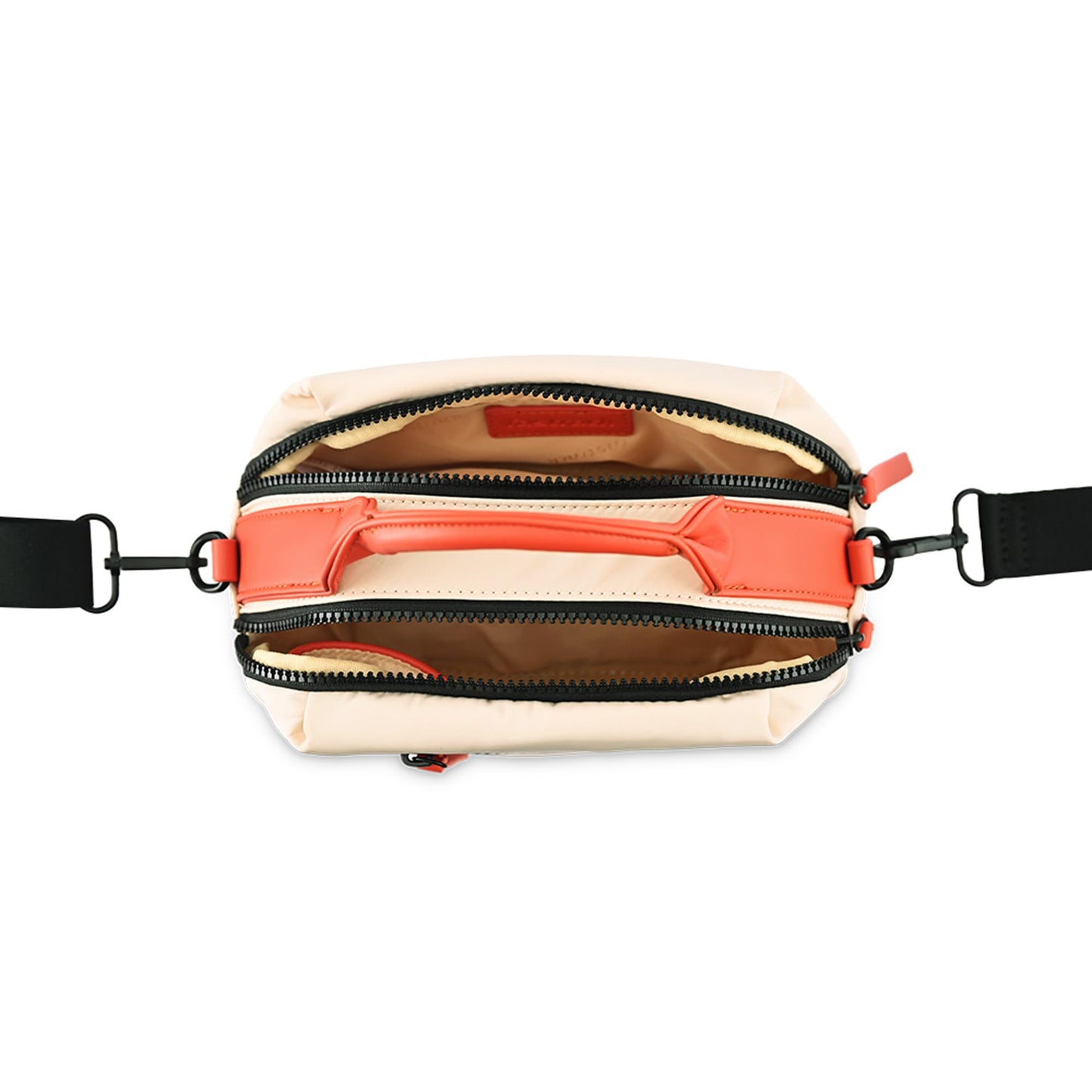 Fastrack Sling Bag for Men & Women | Medium Nylon Sling with Colorblock Design, Zipper Closure, Webbing Strap & Detachable Sling | 2 Compartments with Internal Utility Pockets for Everyday Use
