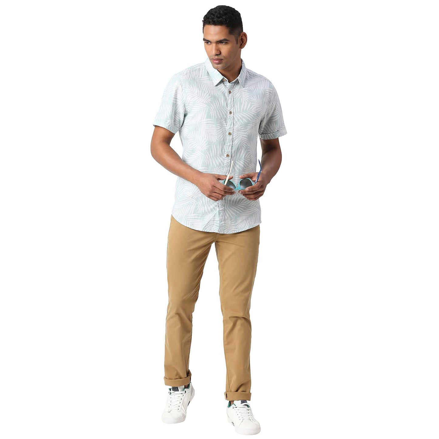 Pepe Jeans Men's Regular Fit Shirt (PM308159508L_Aqua