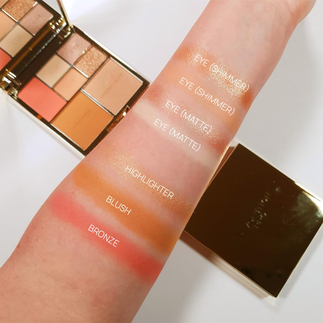 Revolution Pro- Iconic Eye & Cheek Palette- Light/Medium |All-in-one makeup must-have |7-shade palette for eyes, face and cheeks |Highly pigmented |Blendable & buildable |12gm