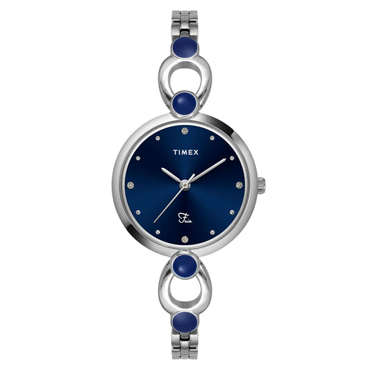 TIMEX Fria Women Blue Round Analog Watch - TWEL18100