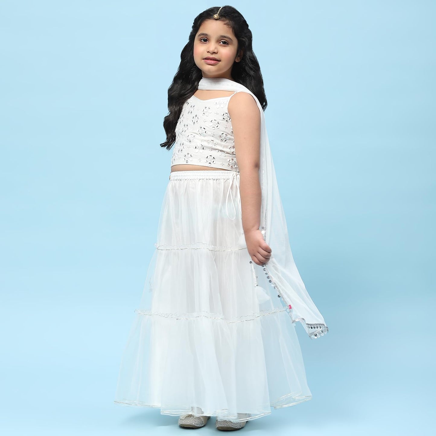 BIBA Girls SOLID STRAIGHT KID(KWSHEESH MAHAL5965_WHITE_9)