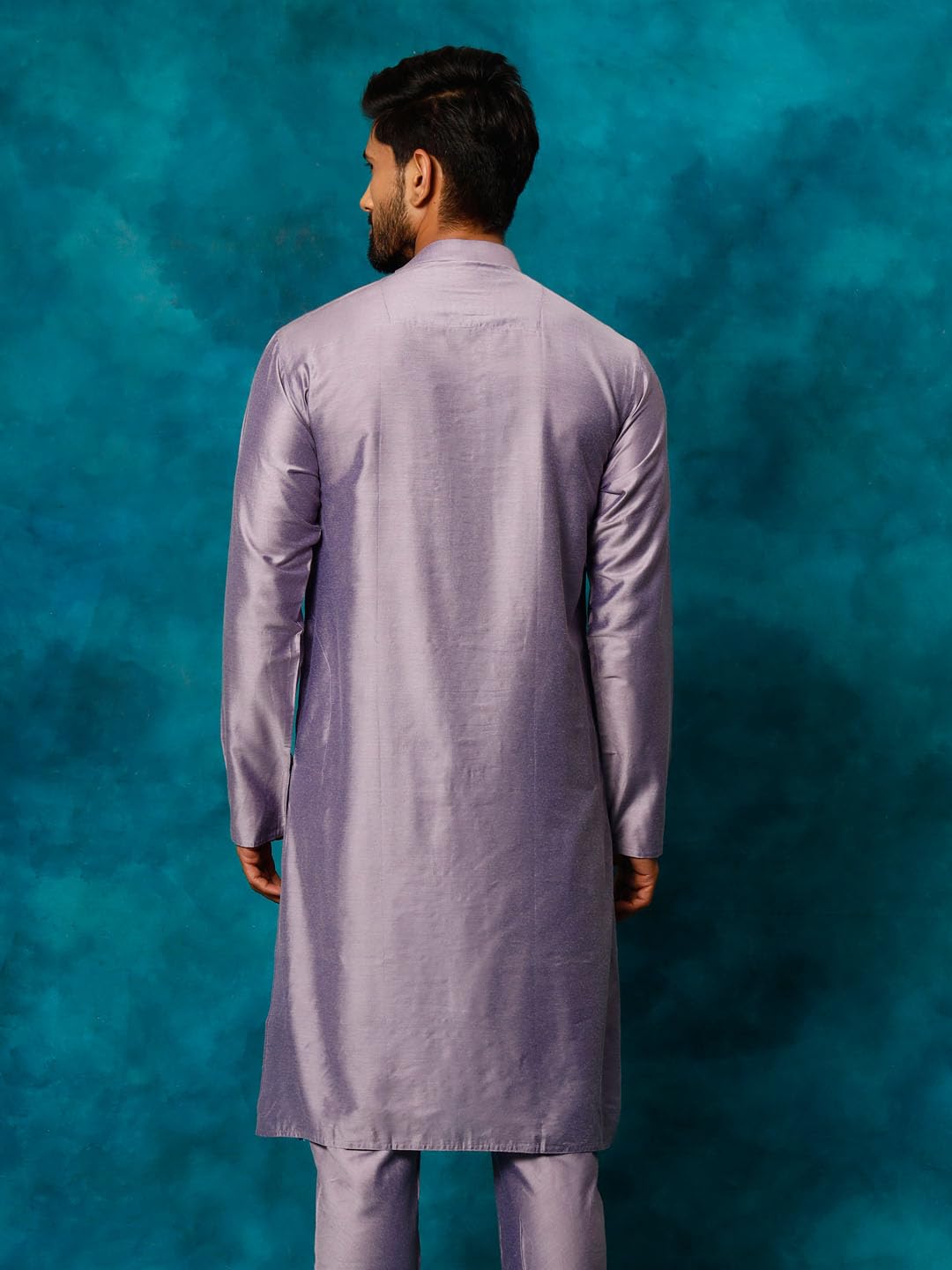 VASTRAMAY Men's Purple Viscose Kurta_VSHRMK169PU_36