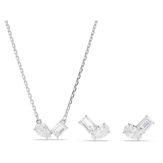 Mesmera Mixed Cuts Rhodium Plated Set 5665829