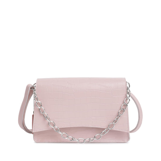 Fastrack Party Sling Bag for Women |Stylish and Structured Handbag for Girls, Ladies, Women | Textured Bag Made of faux Leather (pink)