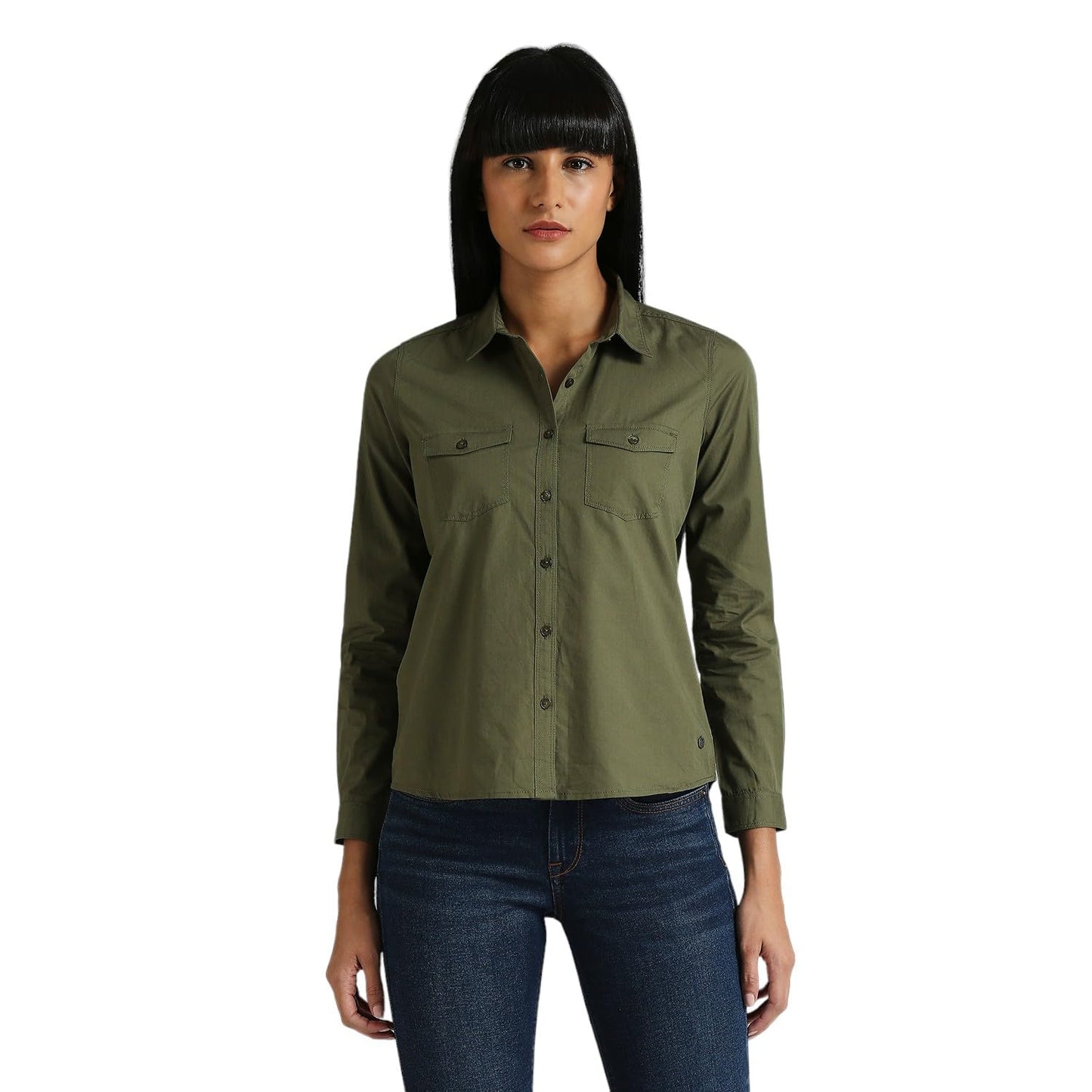 Pepe Jeans Women's Regular Fit Solid Shirts