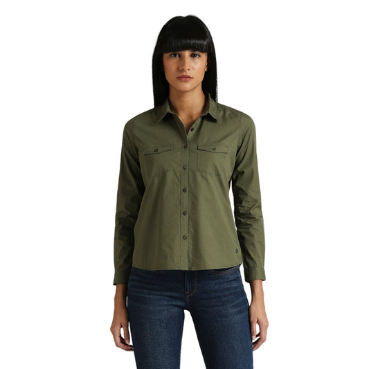 Pepe Jeans Women's Regular Fit Solid Shirts
