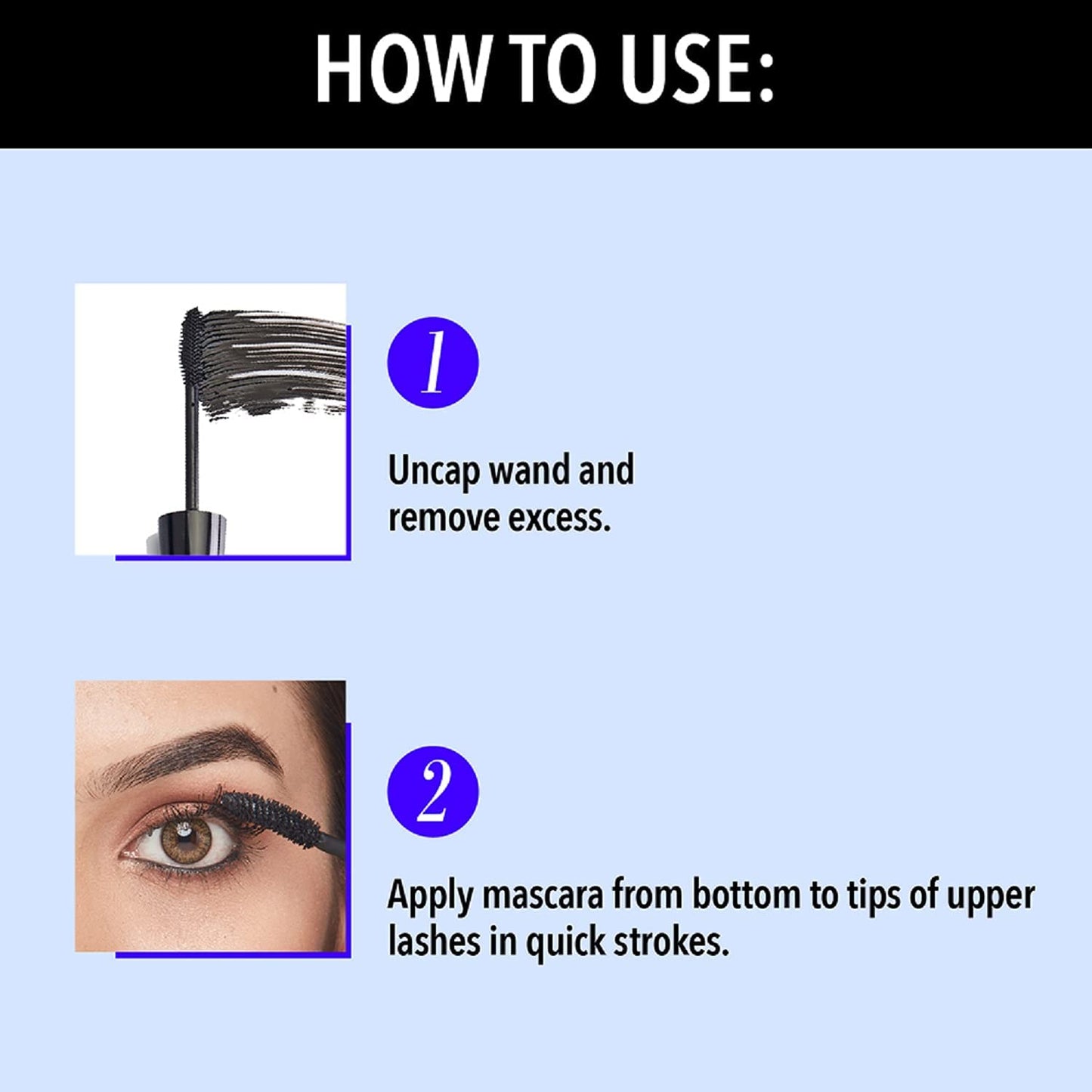 Colossal Waterproof Mascara, Volumizing Black Lash Makeup, Smudge-Proof & Long-Lasting Eye Makeup